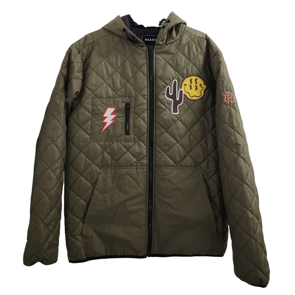 Reason Clothing Olive Quilted Jacket